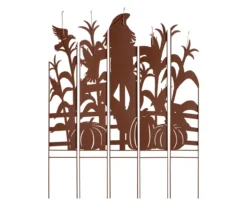 "Welcome" Scarecrow & Corn 5-Piece Yard Stake Set -Garden Oasis 810547848 A0 5