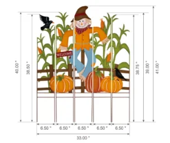 "Welcome" Scarecrow & Corn 5-Piece Yard Stake Set -Garden Oasis 810547848 A0 6