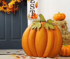 36" Oversize Orange Metal Pumpkin Yard Stake -Garden Oasis 810547849 A0 3