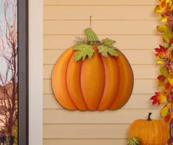 36" Oversize Orange Metal Pumpkin Yard Stake -Garden Oasis 810547849 A0 5