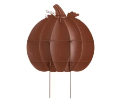 36" Oversize Orange Metal Pumpkin Yard Stake -Garden Oasis 810547849 A0 8