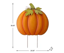 36" Oversize Orange Metal Pumpkin Yard Stake -Garden Oasis 810547849 A0 9