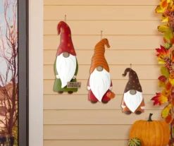 "Hello Pumpkin" Gnome Family 3-Piece Yard Stake Set -Garden Oasis 810547850 A0 10