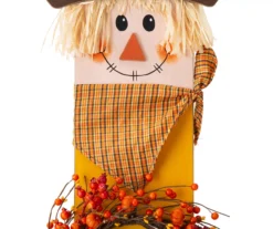"Welcome" Light-Up Wreath Scarecrow Decor -Garden Oasis 810547856 6