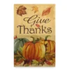 40" X 28" Give Thanks Pumpkins & Leaves House Flag -Garden Oasis 810548085