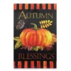 40" X 28" Autumn Blessings Pumpkin & Leaves House Flag -Garden Oasis 810548122