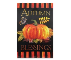 40" X 28" Autumn BlessingsĀ Pumpkin & LeavesĀ House Flag