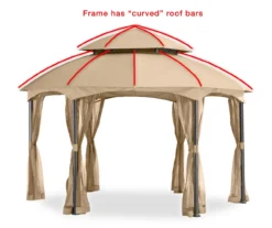 Heritage Hexagon Gazebo Replacement Riplock Canopy -Garden Oasis 810548647 4