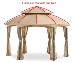 Heritage Hexagon Gazebo Replacement Riplock Canopy -Garden Oasis 810548647 41