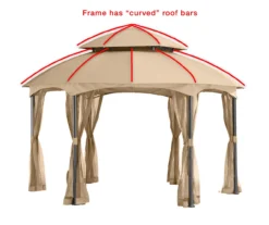 Heritage Gazebo Palm Leaves Replacement Canopy -Garden Oasis 810549192 4