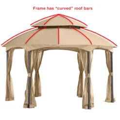 Heritage Gazebo Palm Leaves Replacement Canopy -Garden Oasis 810549192 41