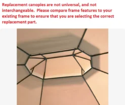 Manhattan Gazebo Replacement Canopy -Garden Oasis 810549195 3