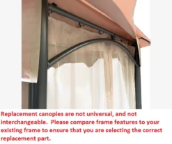 Manhattan Gazebo Replacement Riplock Canopy -Garden Oasis 810549196 4