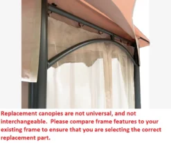 Manhattan Gazebo Beige Replacement Riplock Canopy & Side Mosquito Netting Set -Garden Oasis 810549197 4