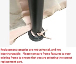 Manhattan Gazebo Canyon Stripe Replacement Canopy -Garden Oasis 810549206 5