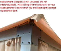 Eagle Brooke/Ashford/Asheville Beige Replacement Canopy -Garden Oasis 810549210 3