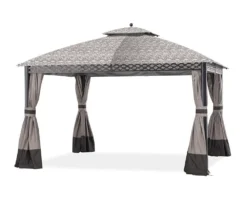 Pinehurst Gazebo Beige Damask Replacement Canopy -Garden Oasis 810549216 7