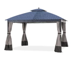 Pinehurst Gazebo Midnight Blue Trellis Replacement Canopy -Garden Oasis 810549217 7
