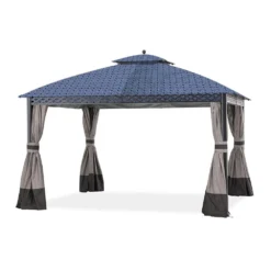 Pinehurst Gazebo Midnight Blue Trellis Replacement Canopy -Garden Oasis 810549217 71