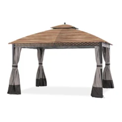 Pinehurst Gazebo Canyon Stripe Replacement Canopy -Garden Oasis 810549219 71