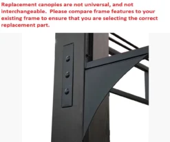 Shadow Creek Gazebo Beige Replacement Canopy -Garden Oasis 810549221 3