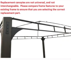 Shadow Creek Gazebo Beige Replacement Canopy -Garden Oasis 810549221 51