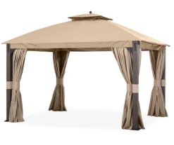 Shadow Creek Gazebo Beige Replacement Canopy -Garden Oasis 810549221 61