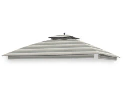 Shadow Creek Gazebo Stone Stripe Replacement Canopy -Garden Oasis 810549224 11