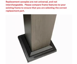 Shadow Creek Gazebo Stone Stripe Replacement Canopy -Garden Oasis 810549224 4