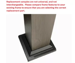 Shadow Creek Gazebo Stone Stripe Replacement Canopy -Garden Oasis 810549224 41