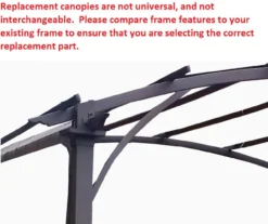 Verano Pergola Beige Replacement Riplock Canopy -Garden Oasis 810549225 31