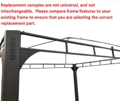 Shadow Creek Gazebo Beige Replacement Riplock Canopy & Side Mosquito Netting Set -Garden Oasis 810549226 5