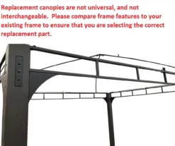 Shadow Creek Gazebo Beige Replacement Privacy Curtain Set -Garden Oasis 810549227 51