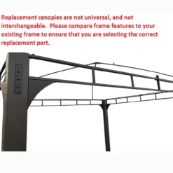 Shadow Creek Gazebo Replacement Riplock Canopy -Garden Oasis 810549230 51