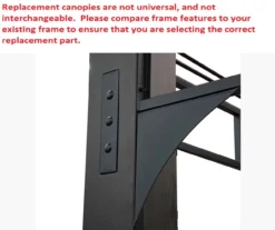 Shadow Creek Gazebo Beige Damask Replacement Canopy -Garden Oasis 810549233 3