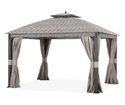 Shadow Creek Gazebo Beige Damask Replacement Canopy -Garden Oasis 810549233 6