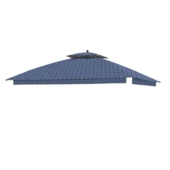 Shadow Creek Gazebo Midnight Blue Trellis Replacement Canopy -Garden Oasis 810549234 11