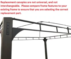 Shadow Creek Gazebo Midnight Blue Trellis Replacement Canopy -Garden Oasis 810549234 5