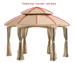 Heritage Gazebo Beige Replacement Canopy -Garden Oasis 810549236 4