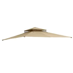 Bamboo Look Gazebo Beige Replacement Riplock Canopy -Garden Oasis 810549240 11