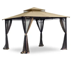 Bamboo Look Gazebo Beige Replacement Riplock Canopy -Garden Oasis 810549240 5