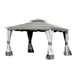 Monterey Gazebo Stone Stripe Replacement Canopy -Garden Oasis 810549252 11