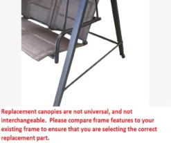Aspen Swing Gray Replacement Canopy -Garden Oasis 810549253 3