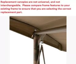 Palermo Swing Brown Replacement Canopy -Garden Oasis 810549254 5