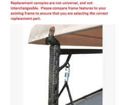 Augusta Swing Beige Replacement Canopy -Garden Oasis 810549255 4