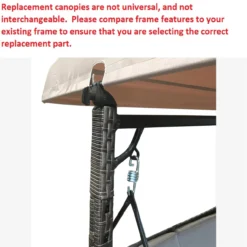 Augusta Swing Beige Replacement Canopy -Garden Oasis 810549255 41