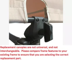 Augusta Swing Beige Replacement Canopy -Garden Oasis 810549255 5