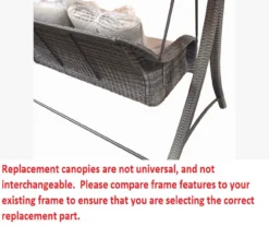 Lakewood Swing Beige Replacement Canopy -Garden Oasis 810549256 3