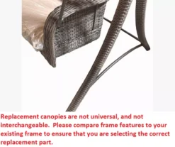 Lakewood Swing Beige Replacement Canopy -Garden Oasis 810549256 4