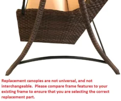 Wilson Fisher Wicker Swing Brown Replacement Canopy -Garden Oasis 810549261 3